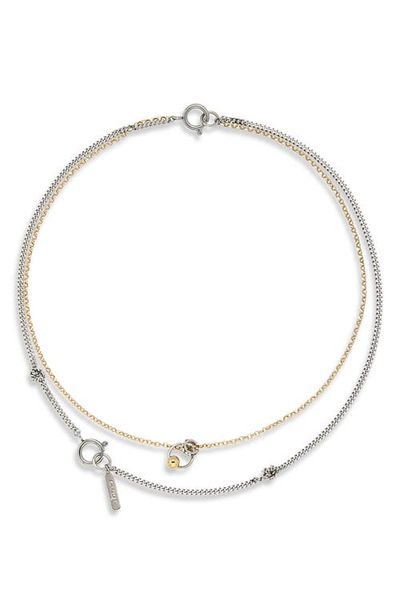 Justine Clenquet Justine Clenquet Clark Layered Mixed Metal Necklace