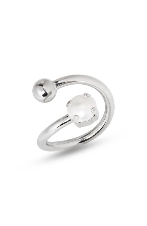 Justine Clenquet Justine Clenquet Coco Imitation Pearl Open Ring