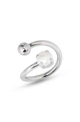Justine Clenquet Justine Clenquet Coco Imitation Pearl Open Ring