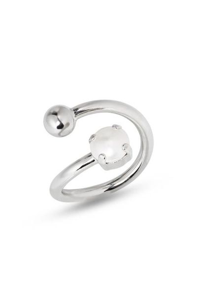Justine Clenquet Justine Clenquet Coco Imitation Pearl Open Ring