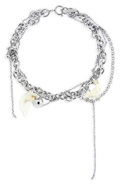 Justine Clenquet Justine Clenquet Lewis Mixed Chain & Seashell Necklace