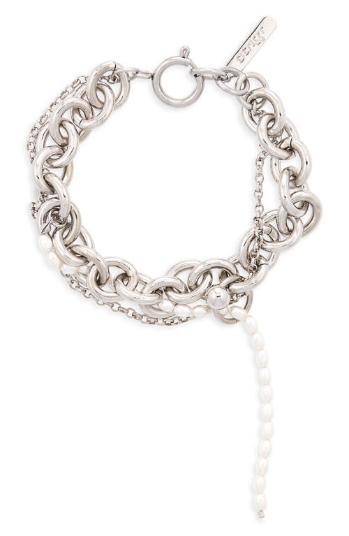 Justine Clenquet Justine Clenquet Salem Imitation Pearl Mixed Chain Bracelet