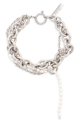 Justine Clenquet Justine Clenquet Salem Imitation Pearl Mixed Chain Bracelet