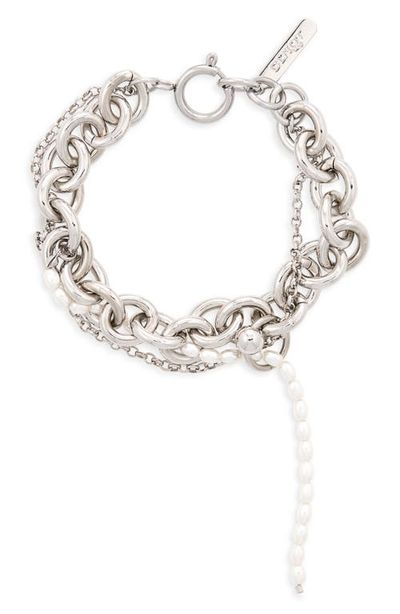 Justine Clenquet Justine Clenquet Salem Imitation Pearl Mixed Chain Bracelet