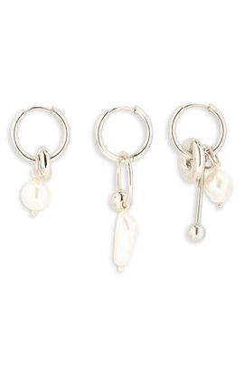 Justine Clenquet Justine Clenquet Set of 3 Palmer Hoop Drop Earrings