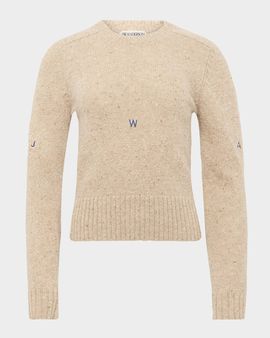 JW Anderson Embroidered Mohair Crewneck Sweater
