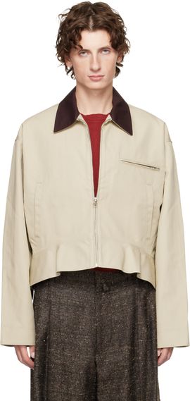 JW Anderson JW Anderson Beige Curved Hem Jacket