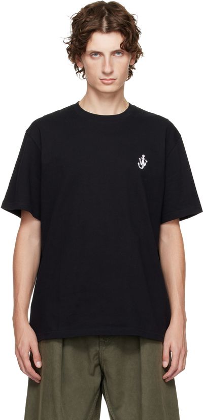 JW Anderson JW Anderson Black Anchor Embroidery T-shirt