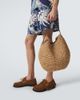 JW Anderson JW Anderson Bulb XL suede-trimmed raffia bucket bag - 3