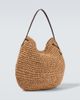 JW Anderson JW Anderson Bulb XL suede-trimmed raffia bucket bag - 5
