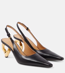 JW Anderson JW Anderson Chain Heel leather slingback pumps