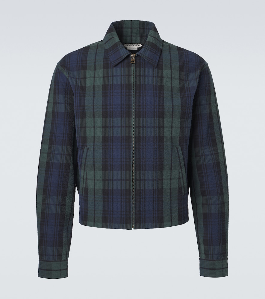JW Anderson - Checked cotton seersucker blouson jacket