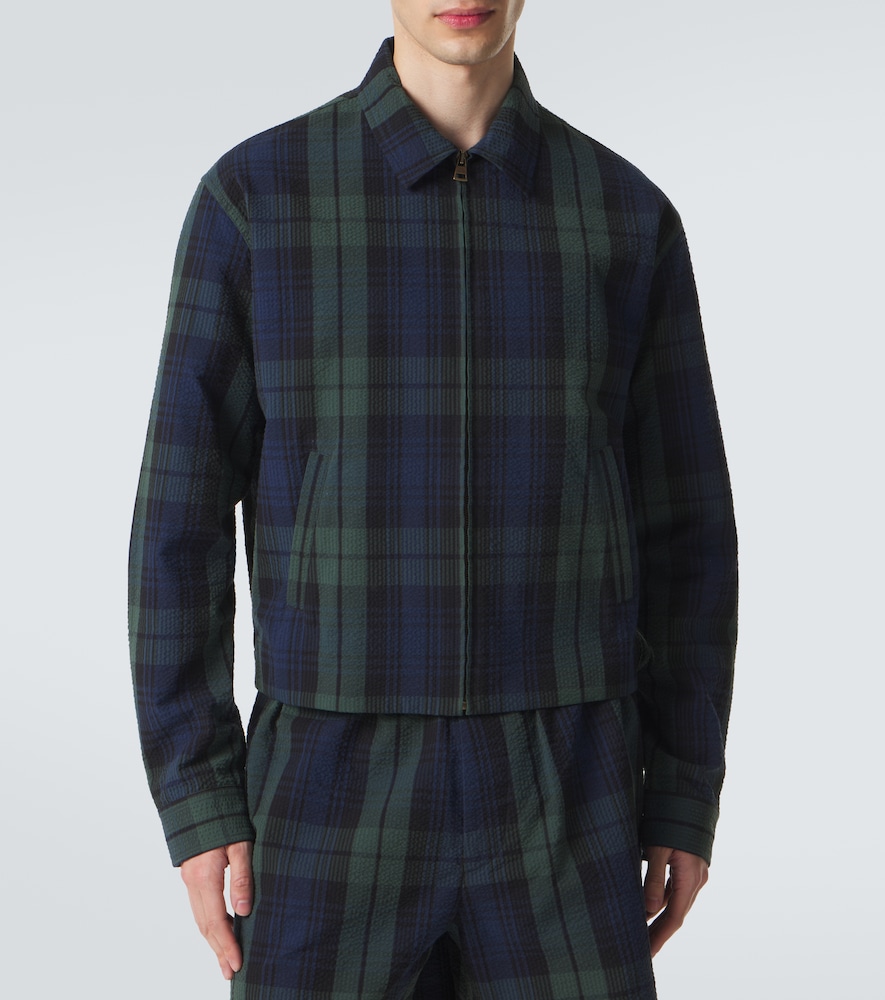 JW Anderson - Checked cotton seersucker blouson jacket