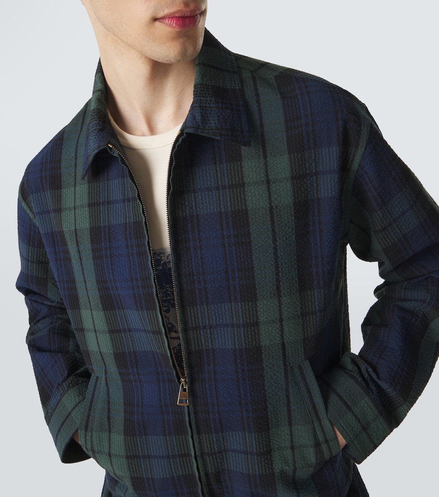 JW Anderson - Checked cotton seersucker blouson jacket