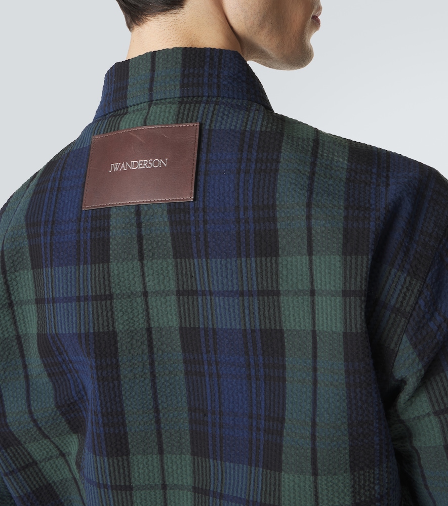 JW Anderson - Checked cotton seersucker blouson jacket