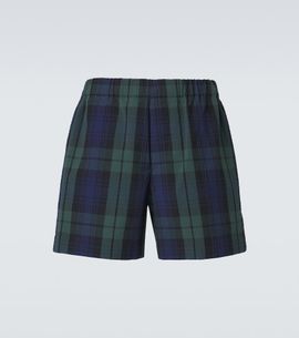 JW Anderson JW Anderson Checked cotton seersucker shorts