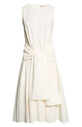JW Anderson JW Anderson Cloque Cotton Seersucker Fit & Flare Dress