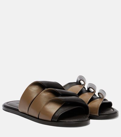 JW Anderson JW Anderson Coil leather slides
