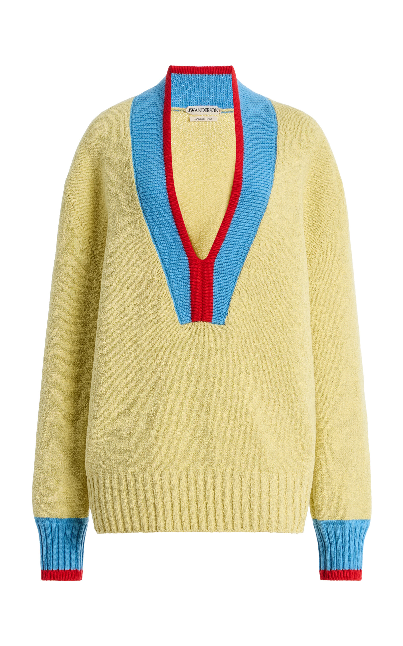 JW Anderson JW Anderson ContrastTrim CottonBlend Sweater