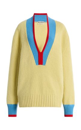 JW Anderson JW Anderson ContrastTrim CottonBlend Sweater