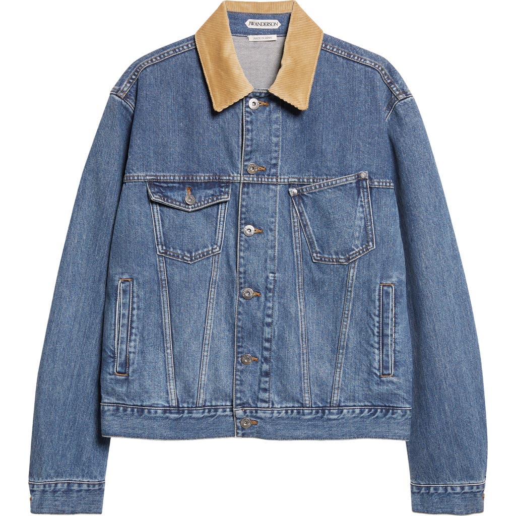 JW Anderson JW Anderson Corduroy Collar Denim Trucker Jacket