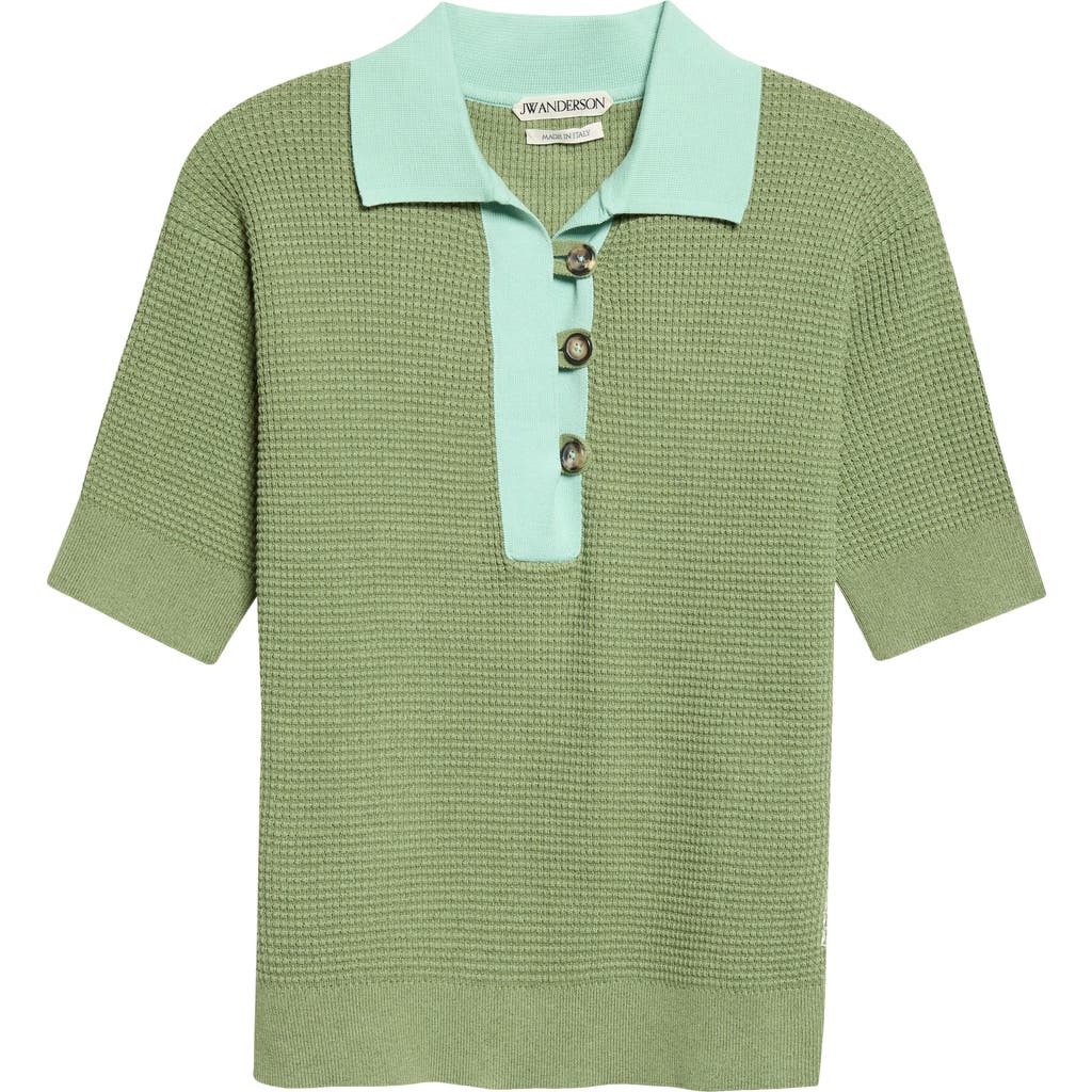 JW Anderson JW Anderson Cotton & Cashmere Blend Polo Sweater
