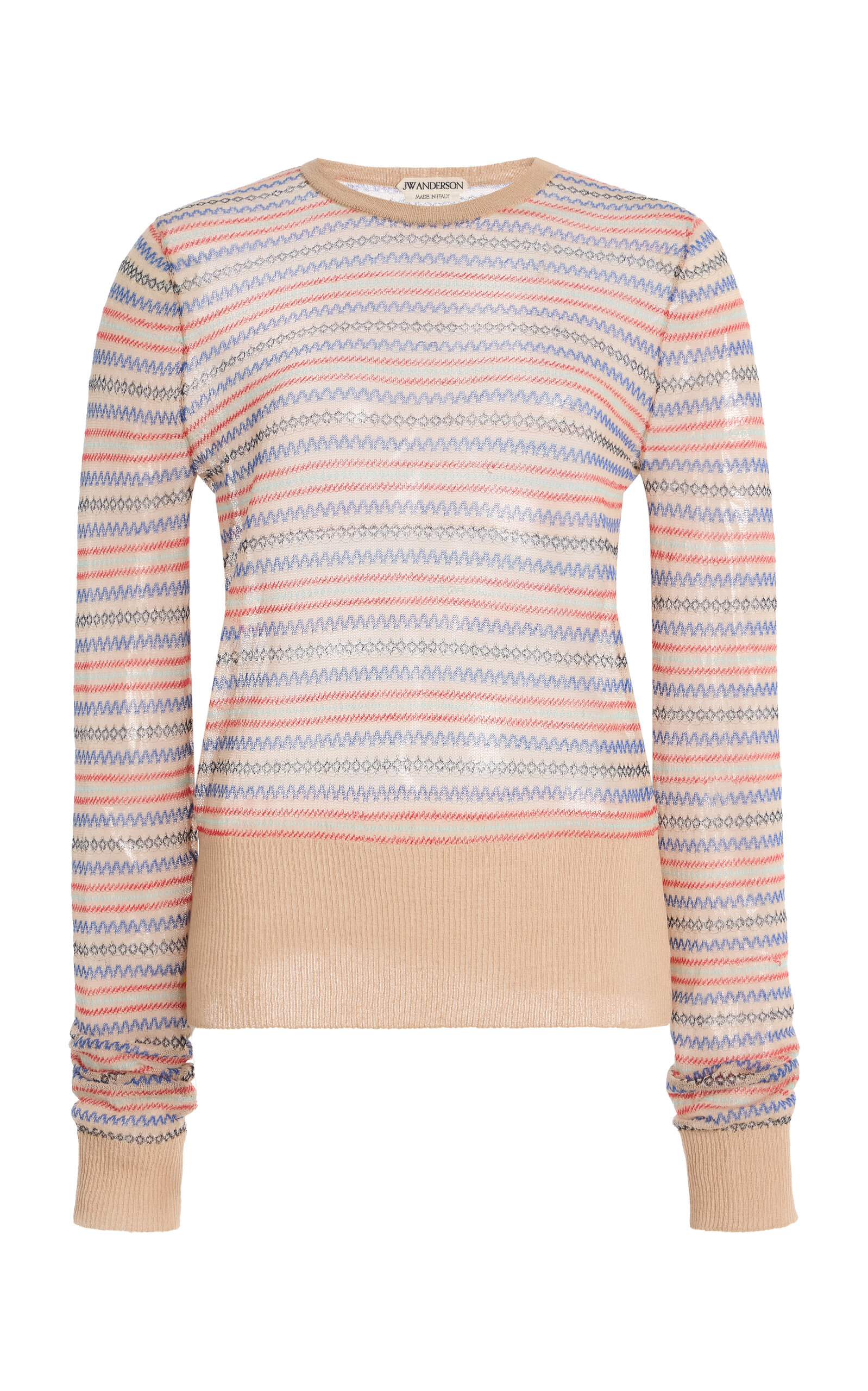 JW Anderson JW Anderson CottonWool Fair Isle Sweater Burgundy L