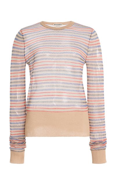JW Anderson JW Anderson CottonWool Fair Isle Sweater Burgundy L