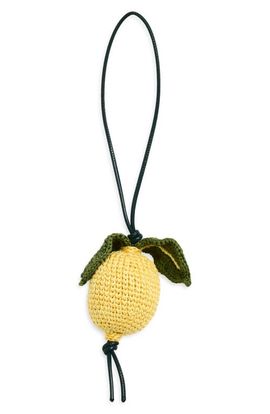 JW Anderson JW Anderson Crocheted Lemon Mercerized Cotton Bag Charm