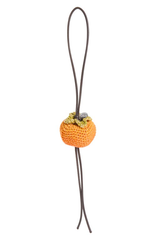 JW Anderson JW Anderson Crocheted Persimmon Mercerized Cotton Bag Charm
