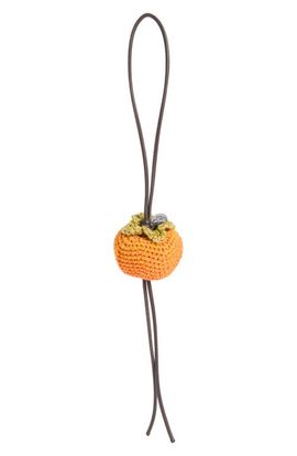 JW Anderson JW Anderson Crocheted Persimmon Mercerized Cotton Bag Charm