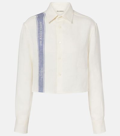 JW Anderson JW Anderson Cropped linen shirt