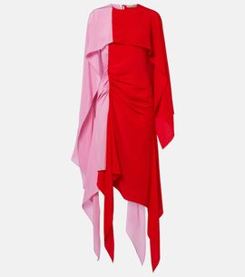 JW Anderson JW Anderson Draped caped silk midi dress