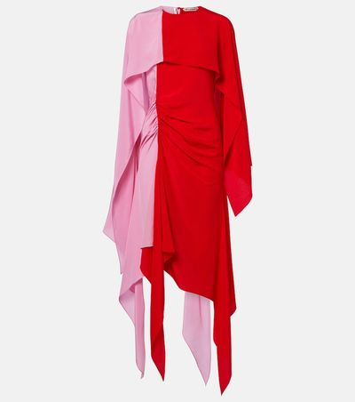 JW Anderson JW Anderson Draped caped silk midi dress