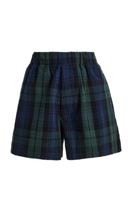 JW Anderson JW Anderson Elasticated Plaid Cotton Shorts