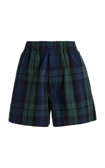 JW Anderson JW Anderson Elasticated Plaid Cotton Shorts