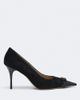 JW Anderson JW Anderson Embellished leather-trimmed suede pumps - 6