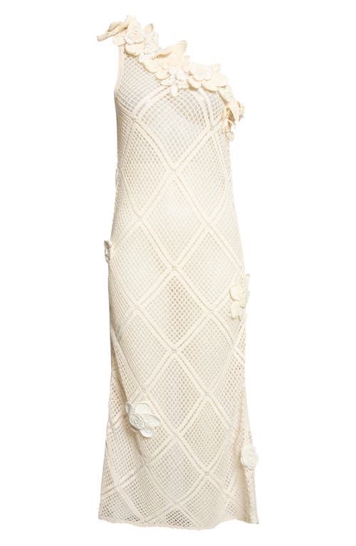 JW Anderson JW Anderson Floral Crochet One-Shoulder Dress