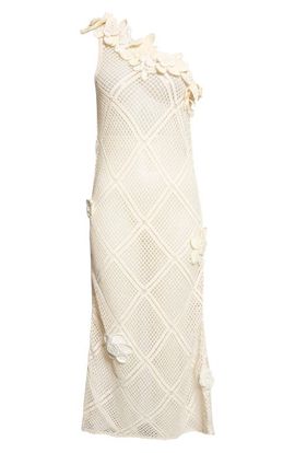 JW Anderson JW Anderson Floral Crochet One-Shoulder Dress