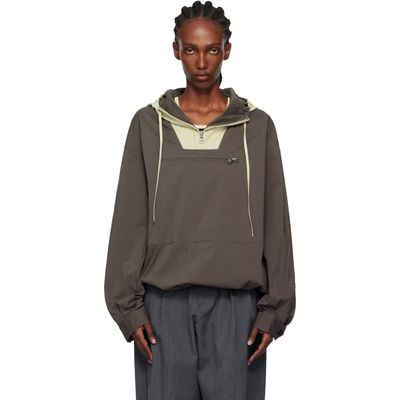 JW Anderson JW Anderson Gray Contrast Hood Anorak