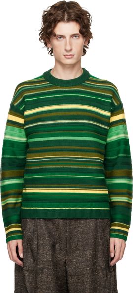 JW Anderson JW Anderson Green Multi Stripe Sweater