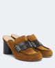 JW Anderson JW Anderson Leather-trimmed suede mules - 1