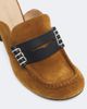 JW Anderson JW Anderson Leather-trimmed suede mules - 5