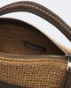 JW Anderson JW Anderson Loafer Small suede-trimmed raffia top-handle bag - 3