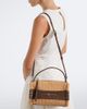 JW Anderson JW Anderson Loafer Small suede-trimmed raffia top-handle bag - 6