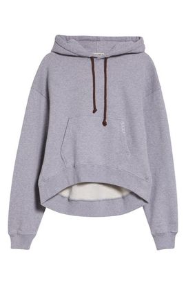 JW Anderson JW Anderson Loafer Stitch Curved Hem Fleece Hoodie