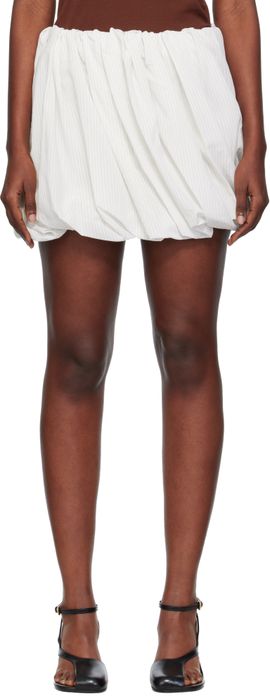 JW Anderson JW Anderson Off-White Rolled Hem Miniskirt