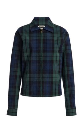 JW Anderson JW Anderson Plaid Zipped Cotton Jacket