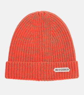 JW Anderson JW Anderson Ribbed-knit wool and cotton beanie