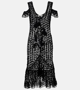 JW Anderson JW Anderson Ruffled crochet cotton midi dress